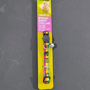🐾 Vibrant Life Breakaway Adjustable Cat Collar w/ Bell | New
